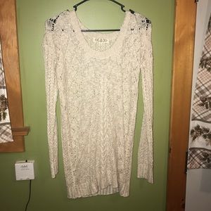 Cream layered sweater